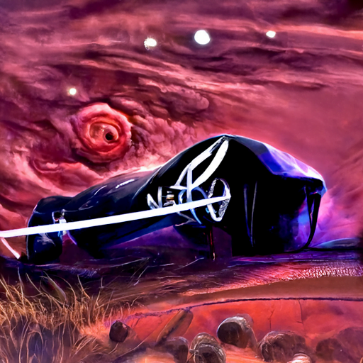 an ancient cybernetic spacecraft in a serene field with a dark sky filled with galaxies and stars by Wayne Barlowe trending on artstation nasa [Disco Diffusion v5] 791734467