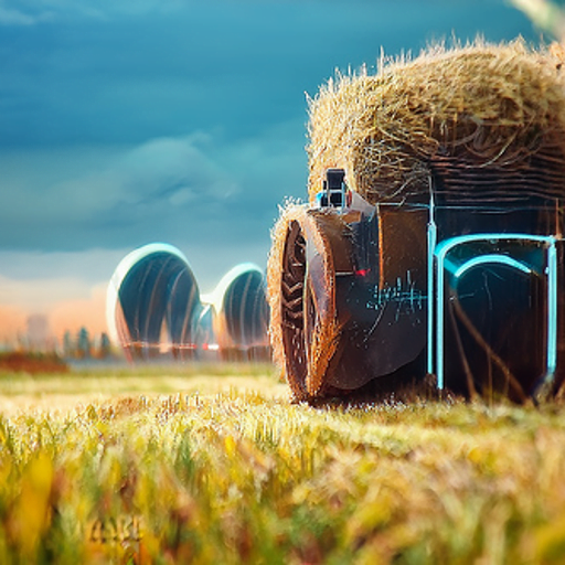 robotic machines farming a field of hay by alfred kubin and alena aenami trending on artstation [Disco Diffusion v5] 1356226755