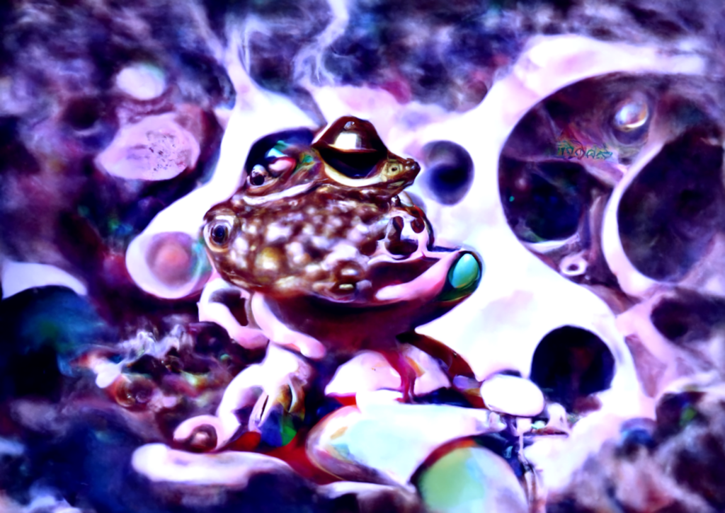 supercharged macroscopic organo-psychedelia. cartoon toad chillwave [Disco Diffusion v5] 229399724