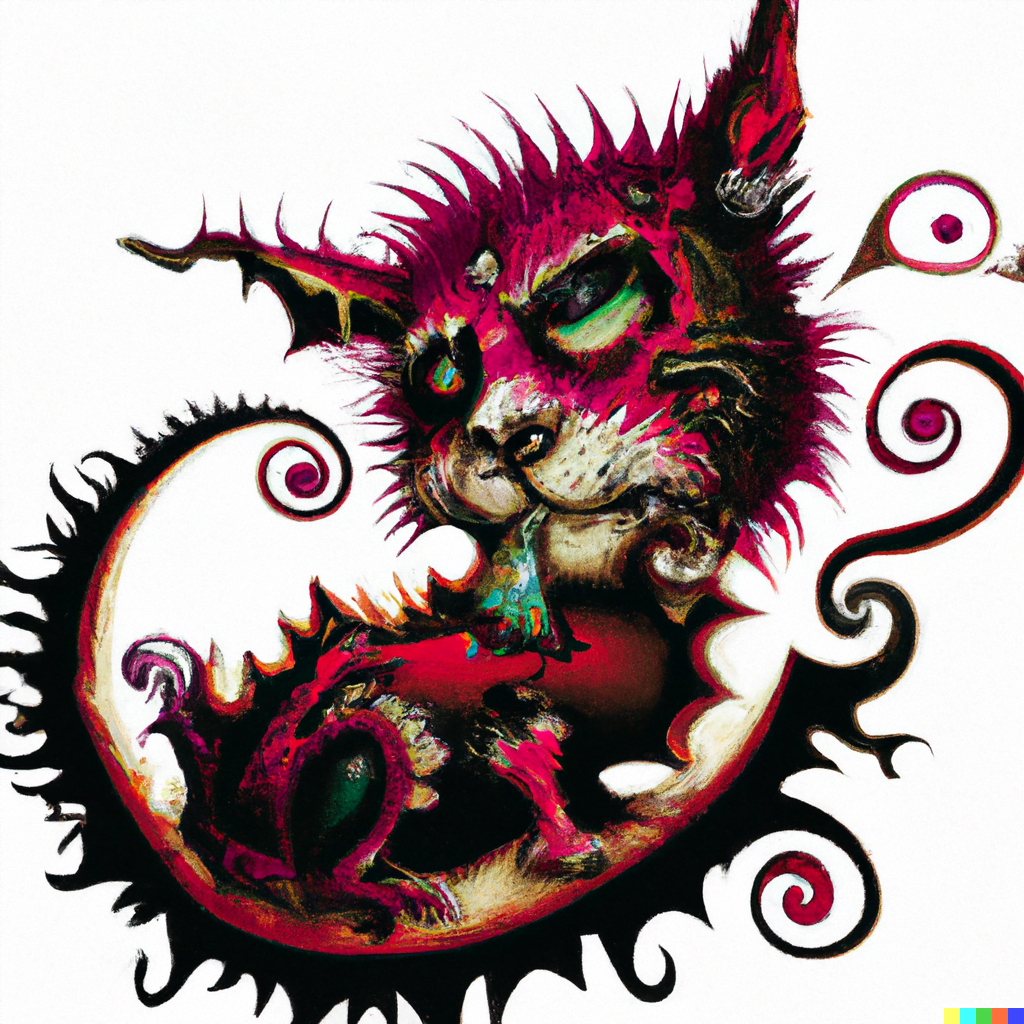 DALL·E 2022-07-12 23.47.43 – cute puppy dog demons by Daniel Merriam