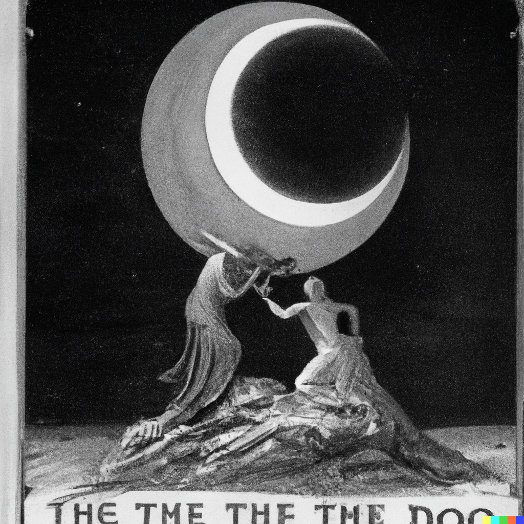 DALL·E 2022-07-13 23.31.57 – Reversed The Moon gustave dore tarot concept art