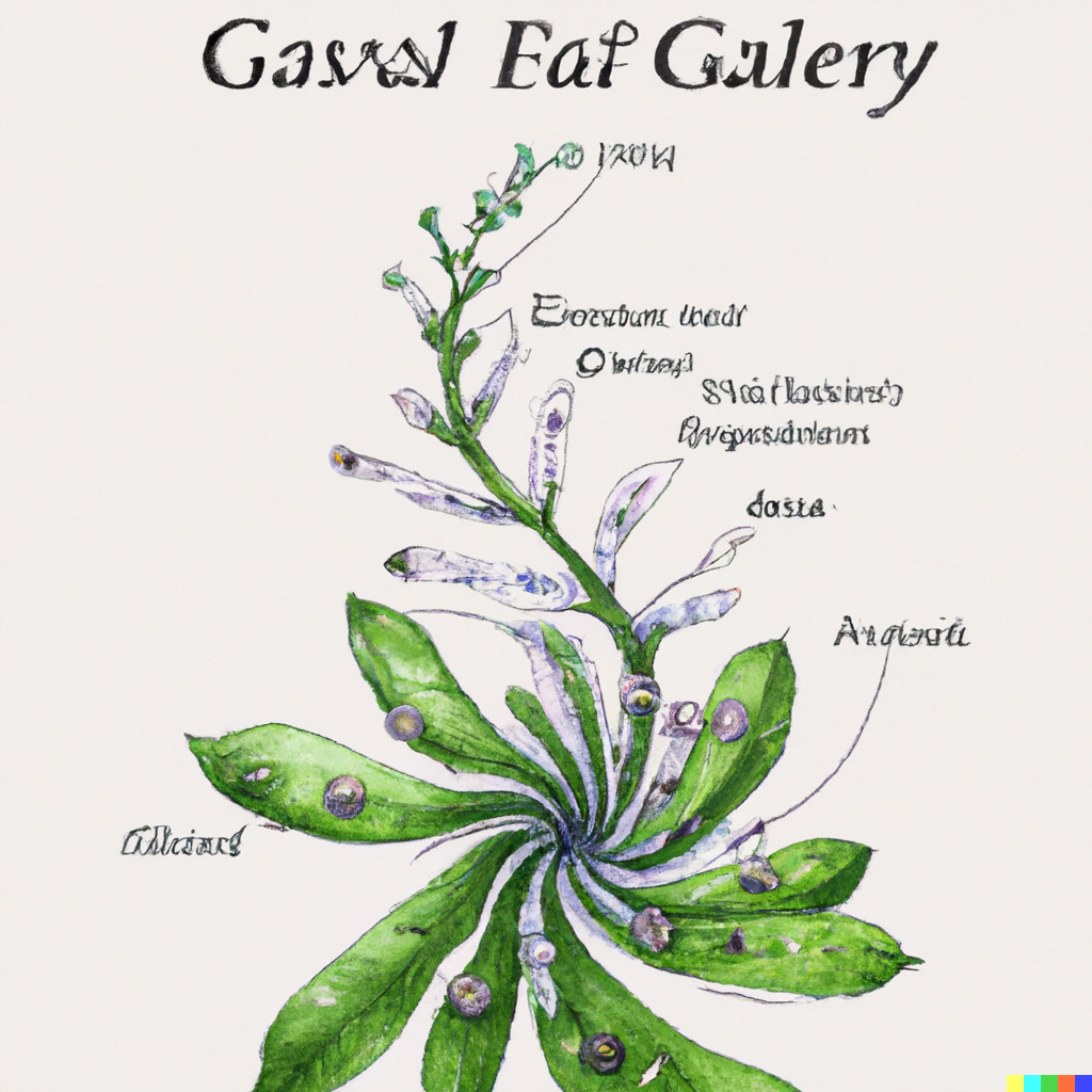 DALL·E 2022-07-14 00.31.18 – Botanical Illustration Of a spiraling vine scientific diagram of a galax