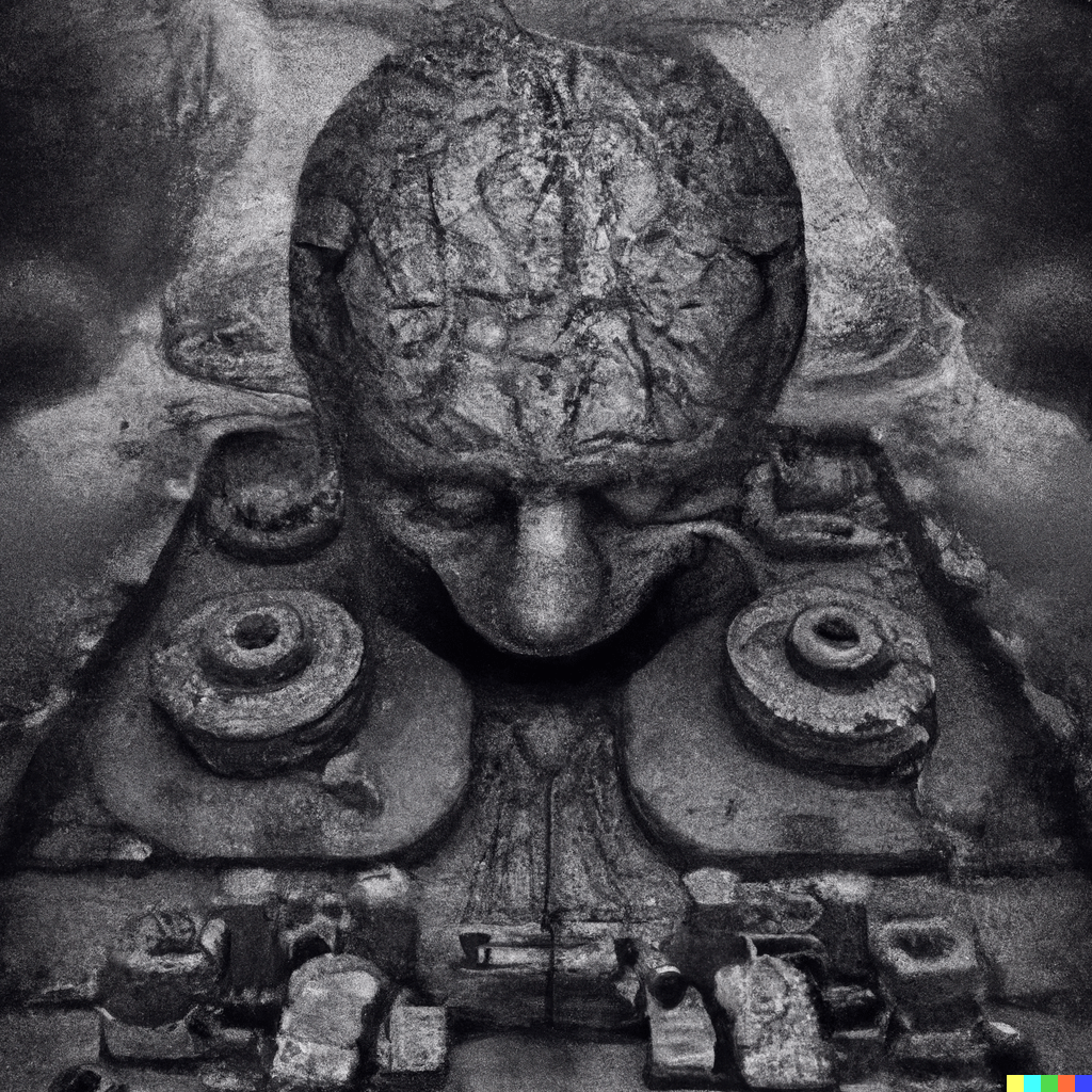 DALL·E 2022-07-16 01.26.31 – in the vast universe there exists a gigantic mechanical magical brain called Boltzmann brain by Zdzisław Beksiński detailed digital illustration Cry