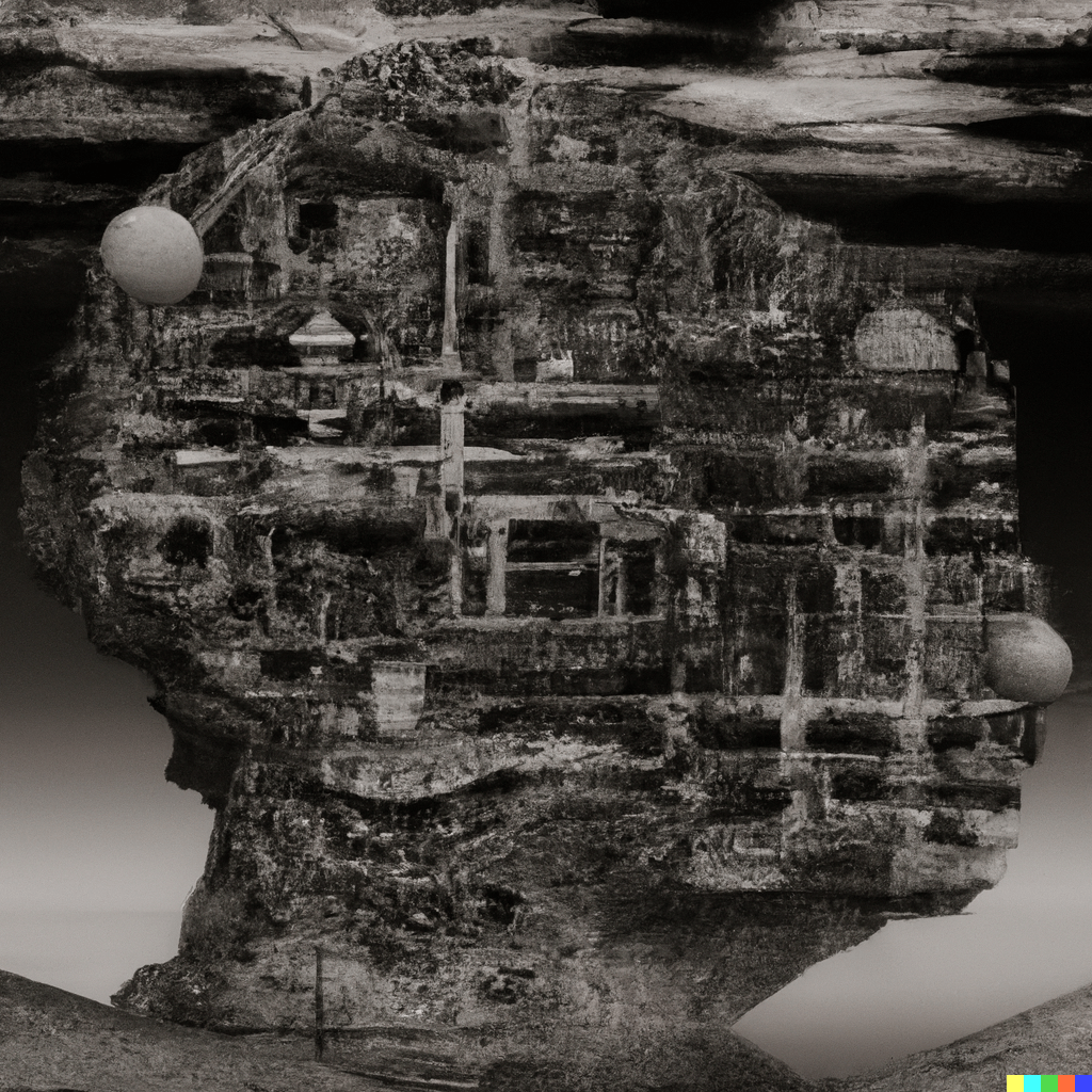 DALL·E 2022-07-16 01.26.39 – in the vast universe there exists a gigantic mechanical magical brain called Boltzmann brain by Zdzisław Beksiński detailed digital illustration Cry