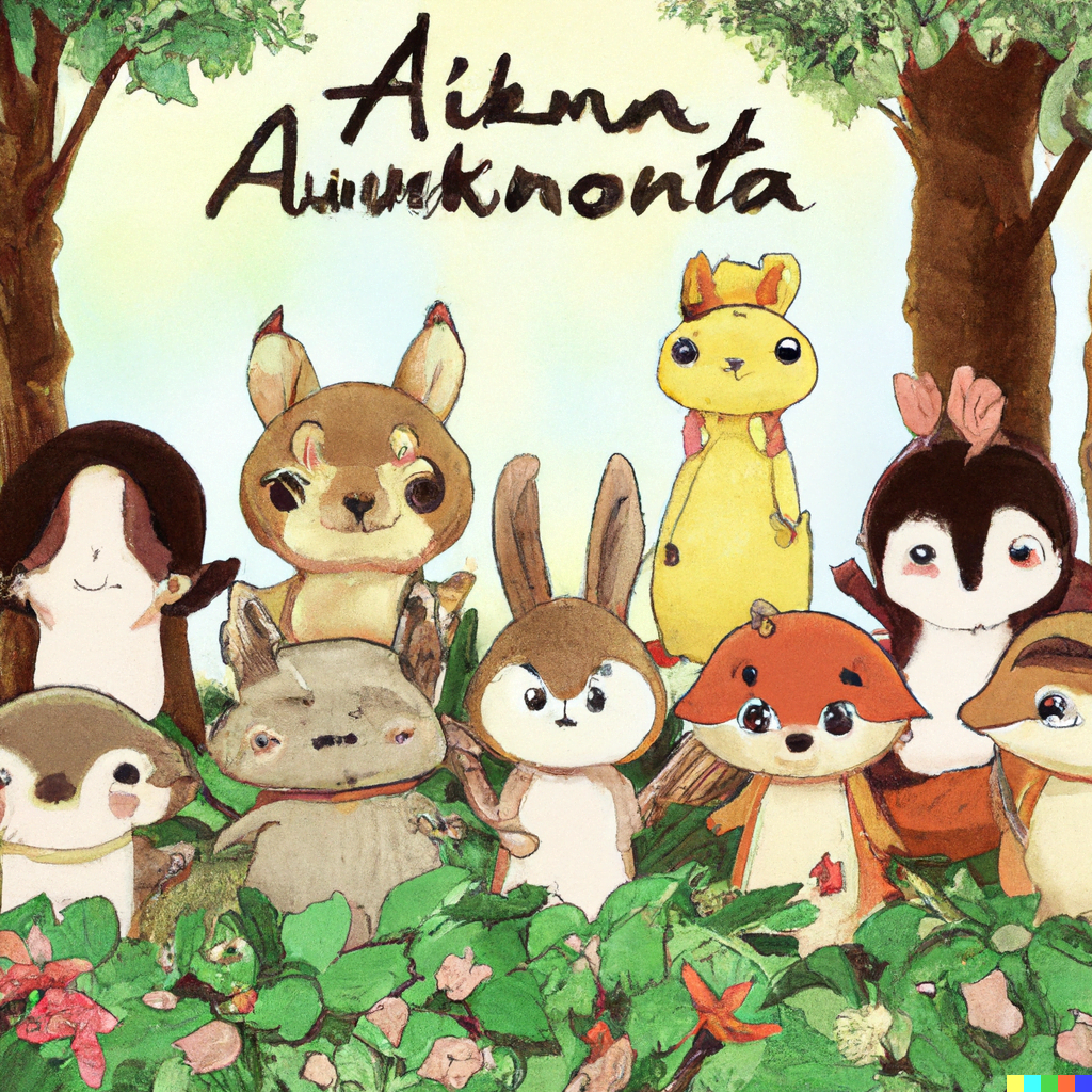 DALL·E 2022-07-16 10.31.14 – cute woodland animals in the style of studio ghibli Miyazaki Hayao disney