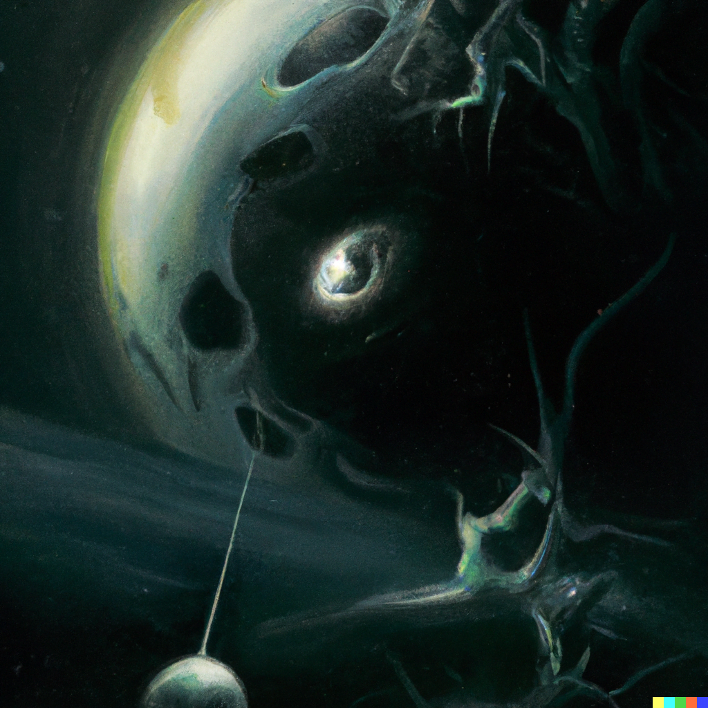 DALL·E 2022-07-16 23.26.06 – a galactic being made of stars eating planets nasa digital painting by Zdzisław Beksiński detailed digital illustration