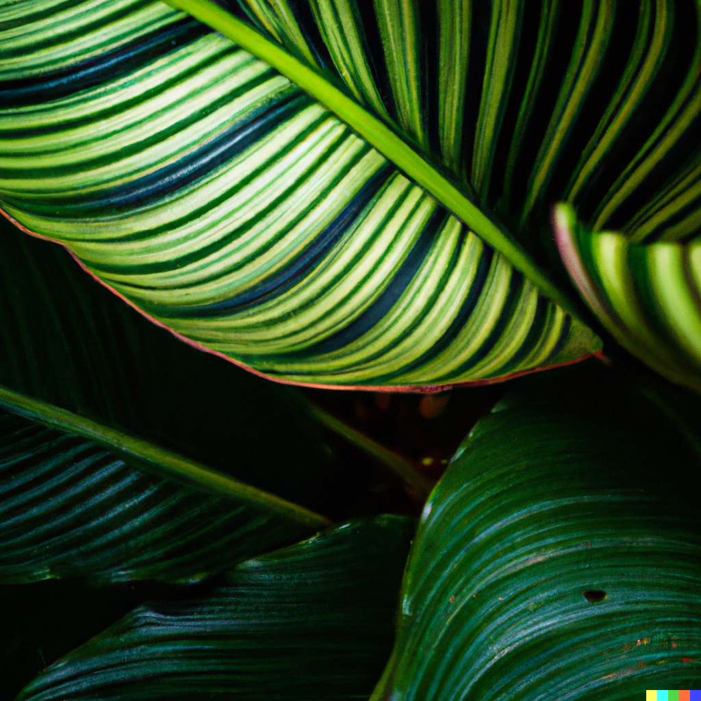 DALL·E 2022-07-17 15.04.15 – the foiliage of an exotic jungle plant by Luigi Spanò