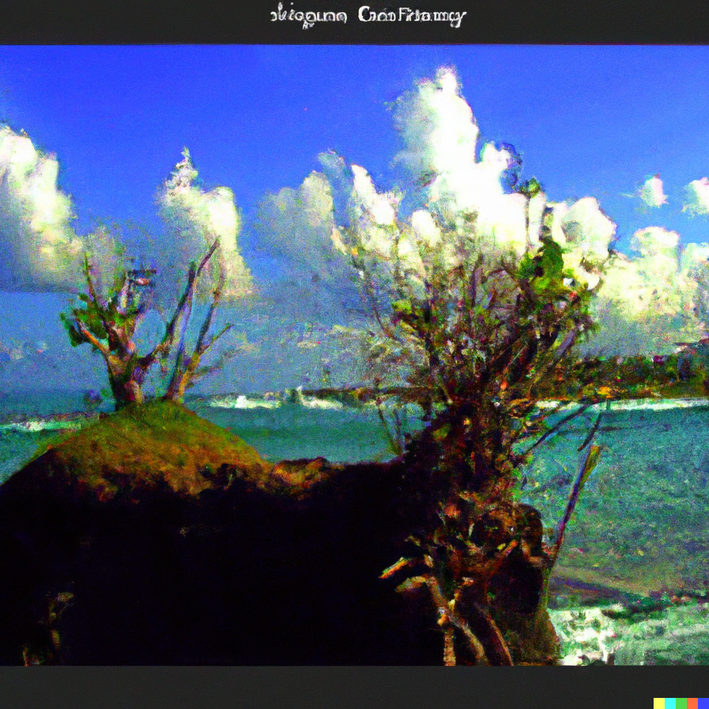 DALL·E 2022-07-19 11.00.06 – It was an immense forest, huge mineral vegetation, enormous petrified trees linked by garlands of elegant hydras from the genus Plumularia, those trop