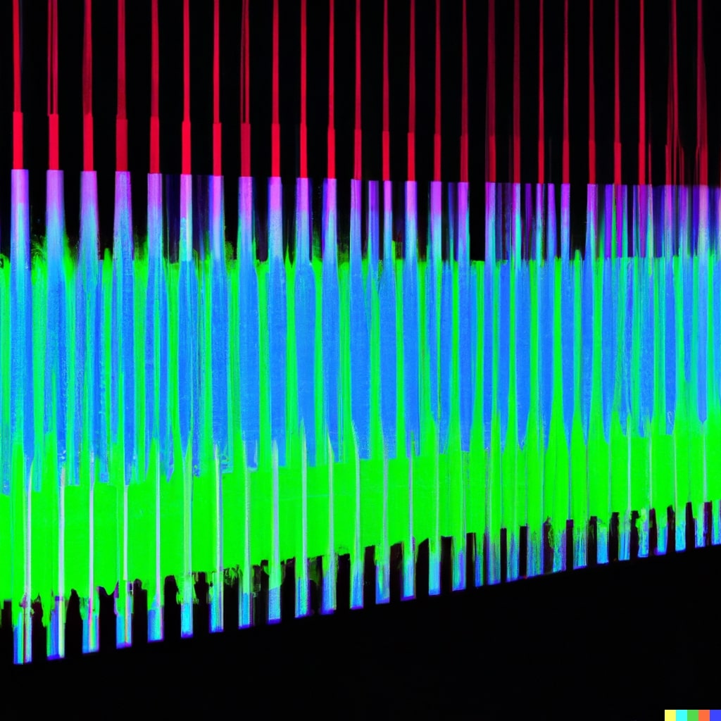 DALL·E 2022-07-19 22.09.26 – spectrogram image of a beat