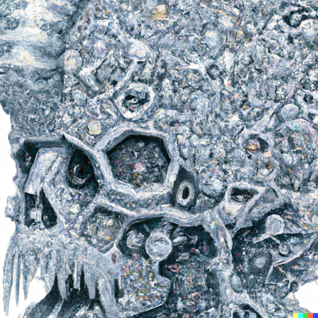 DALL·E 2022-07-24 20.57.08 – a cyborg brain made of gems by gustave dore Zdzislaw Beksinski studio ghibli