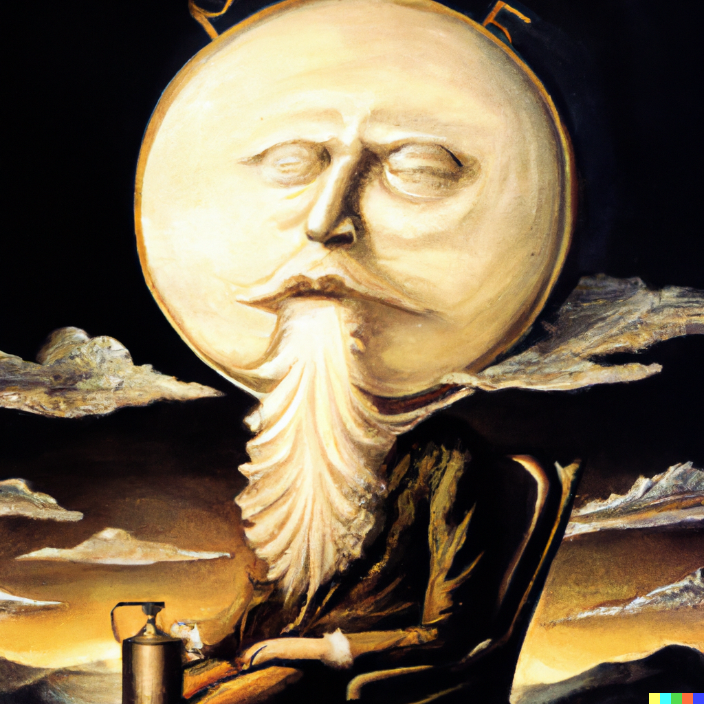 DALL·E 2022-07-24 21.00.57 – Not to be Reproduced Rene Magritte gustave dore Zdzislaw Beksinski