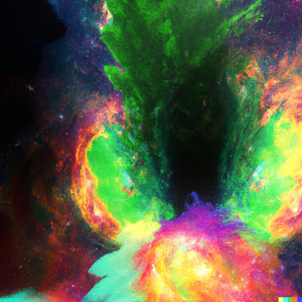 DALL·E 2022-08-04 22.35.13 – shaped like a perfect orthorhombic formation while she’s in the farthest reaches of a distant galaxy on a planet being ripped apart by internal stress