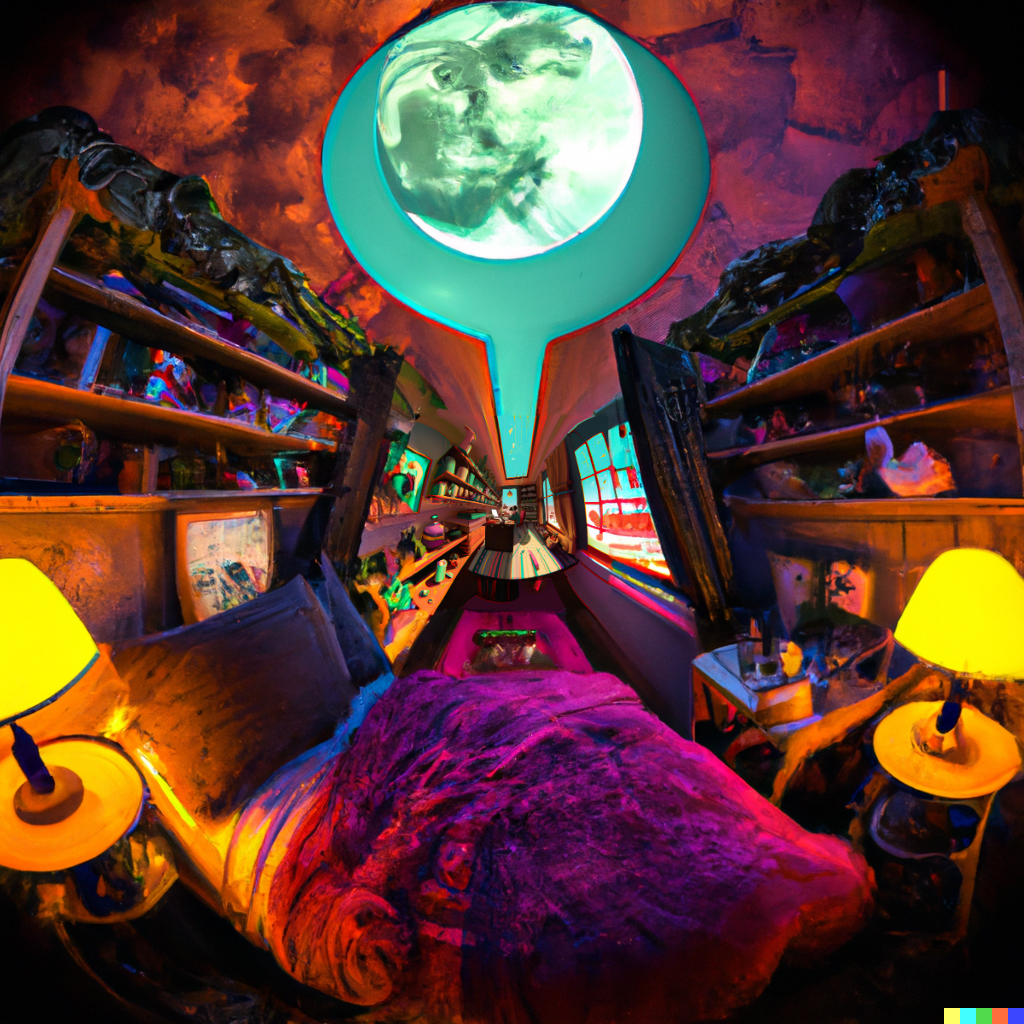 DALL·E 2022-08-10 22.09.12 – mystical bedroom in the style of ghibli