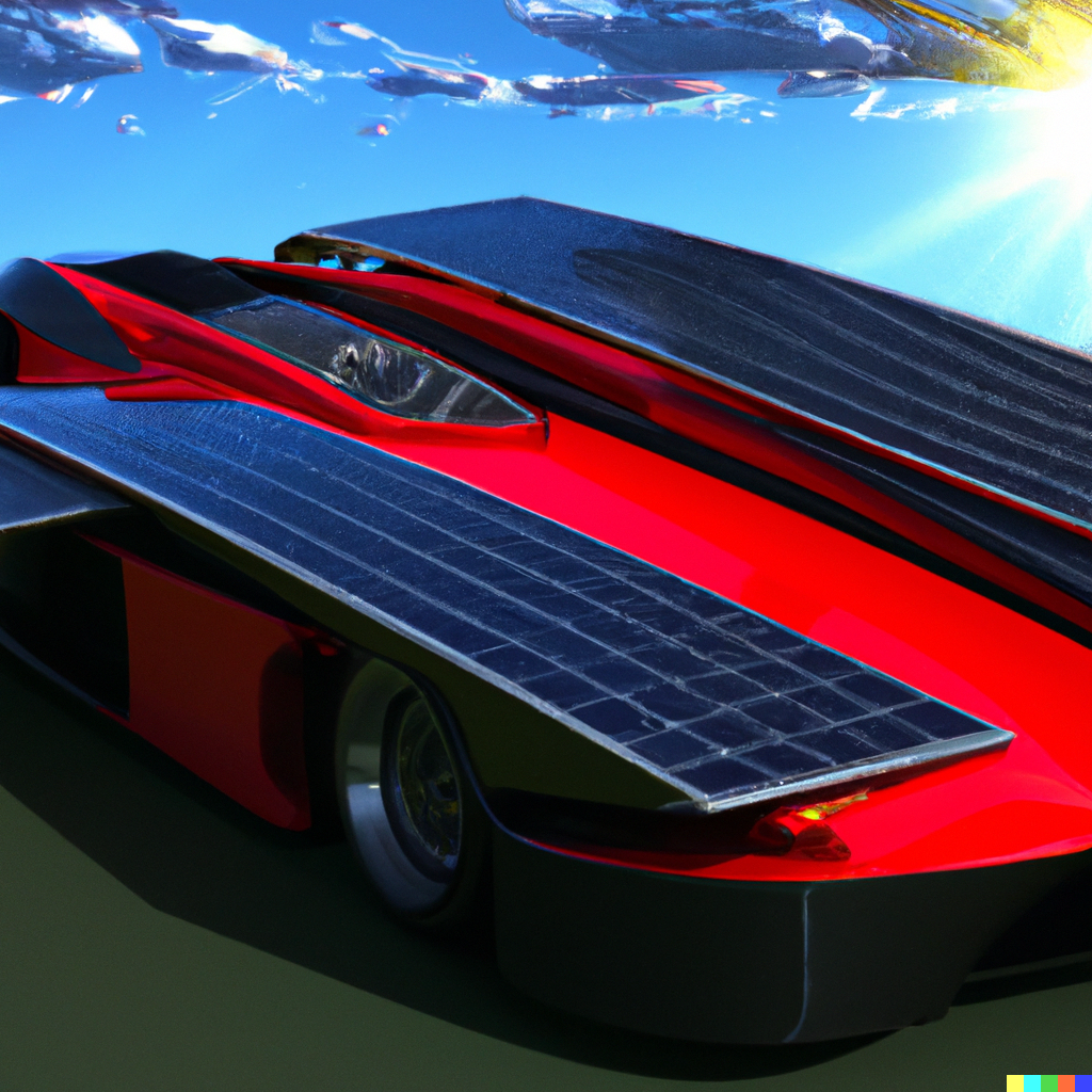 DALL·E 2022-08-25 20.32.03 – concept art of futuristic Ferrari with solar panels