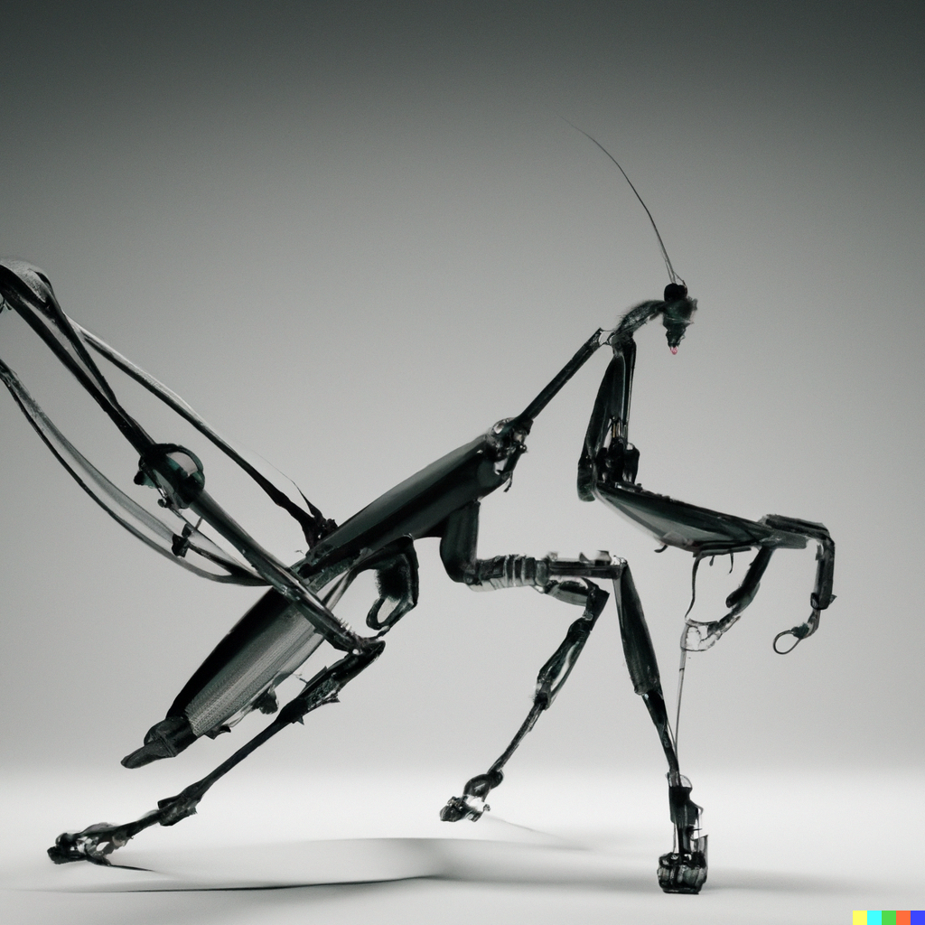 DALL·E 2022-08-25 20.33.33 – a full body mechanical praying mantis ayami kojima, amano, karol bak greg hildebrandt, and mark brooks ray tracing, beksinski , adrian ghenie