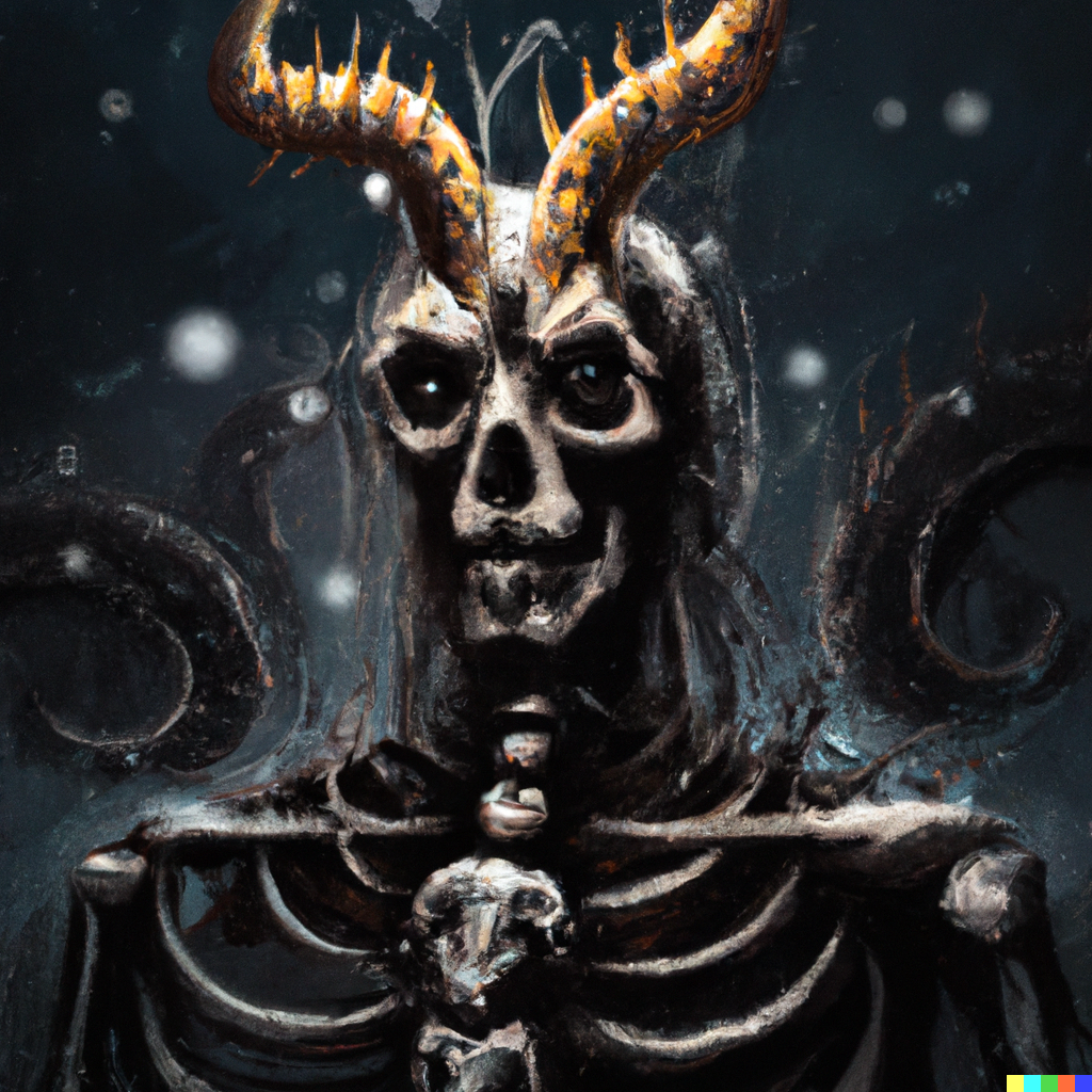 DALL·E 2022-08-26 21.16.56 – portrait of death as a large lovecraftian monster, fantasy, intricate, elegant, highly detailed, digital painting, artstation, concept art, smooth, sh