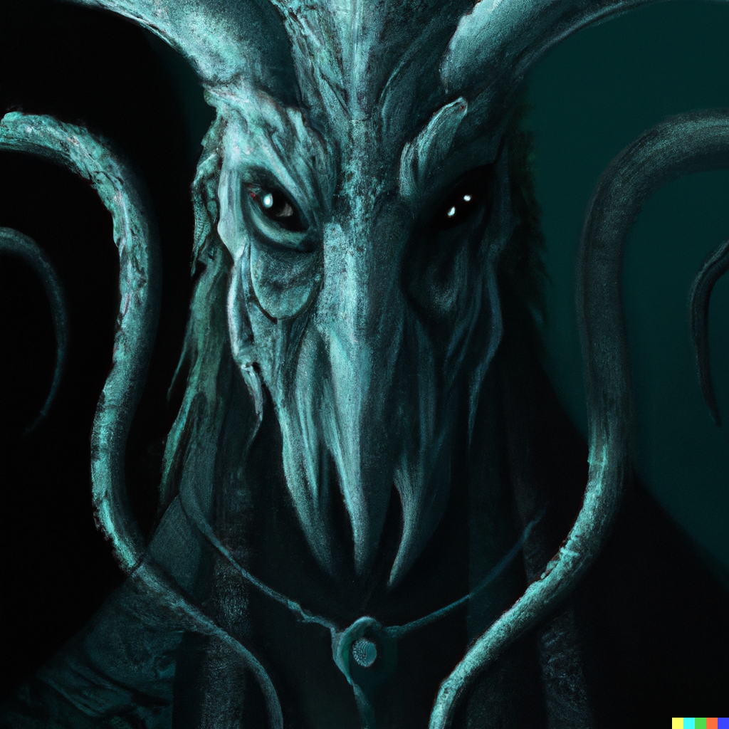 DALL·E 2022-09-01 18.18.13 – portrait of death as a large lovecraftian monster, fantasy, intricate, elegant, highly detailed, digital painting, artstation, concept art, smooth, sh