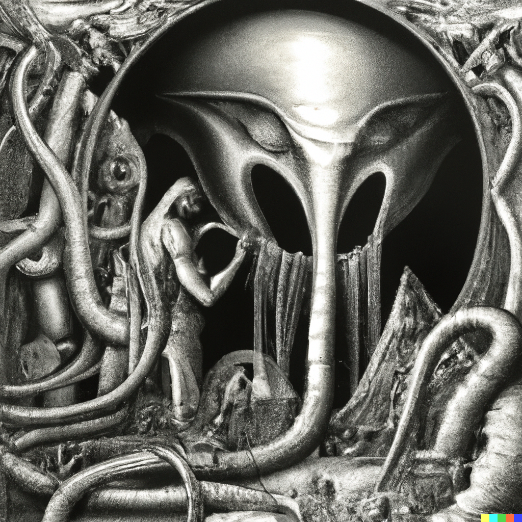DALL·E 2022-09-01 18.21.30 – eldritch god eating worlds by giger, zdzisław beksinski, greg rutkowski