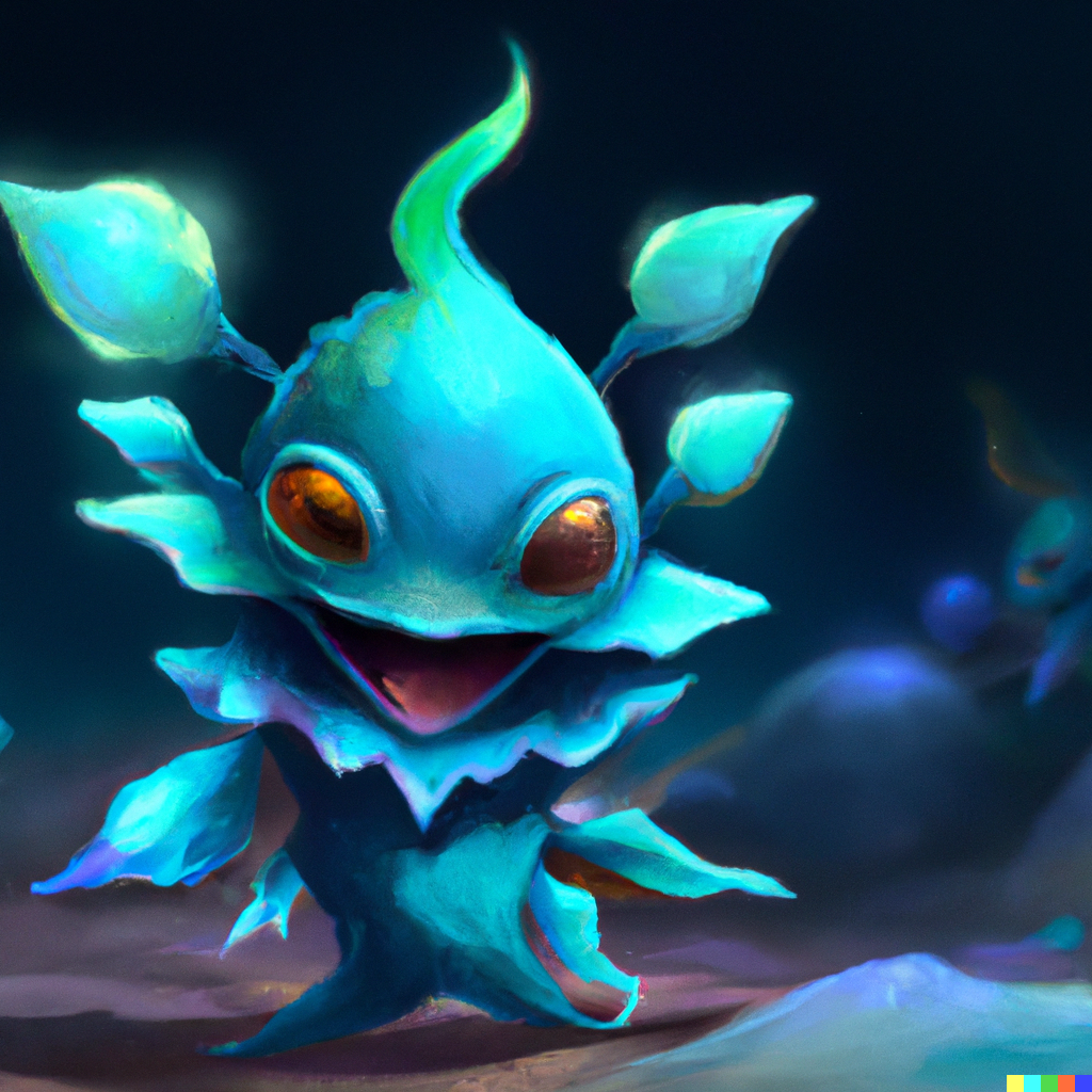 DALL·E 2022-09-03 13.03.20 – a magical cute glowing creature, colorful space theme, bright art masterpiece artstation. 8 k, sharp high quality artwork in style of jose daniel cabr