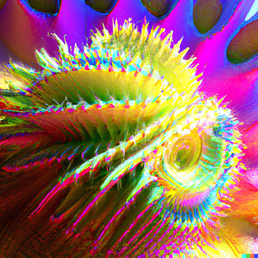 DALL·E 2022-09-03 13.05.00 – 3 d render creature sushi roots cactus elemental flush of force nature micro world fluo deepdream gloomhaven, matte painting rpg skill concept art, ar