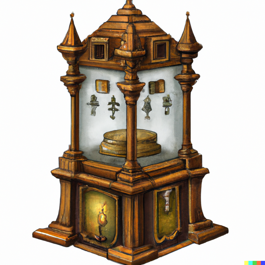 DALL·E 2022-09-08 21.08.33 – fantasy magic item dungeons and dragons wizards of the coast ancient chess computer