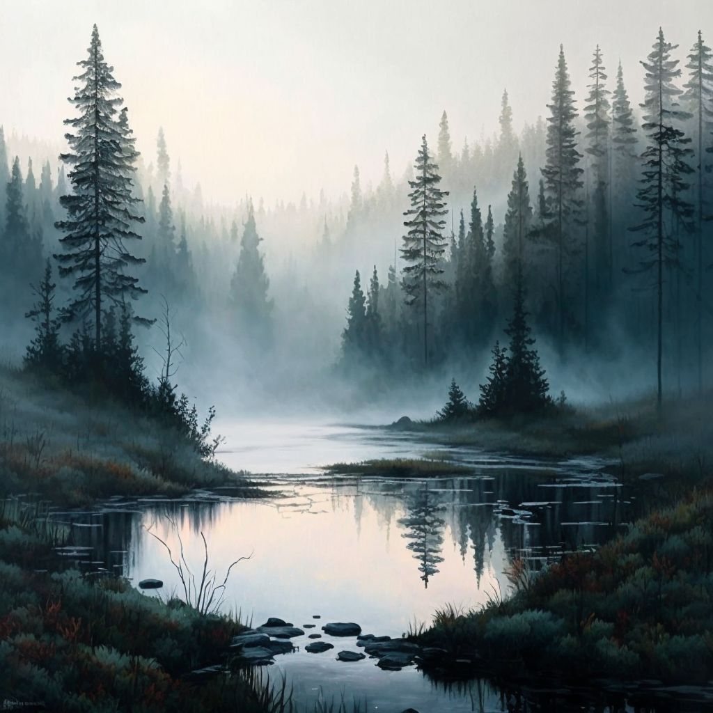 sardistic_A_beautiful_landscape_painting_of_a_foggy_forest_with_10ce03da-50eb-48ec-8943-fdd1c2a126e4