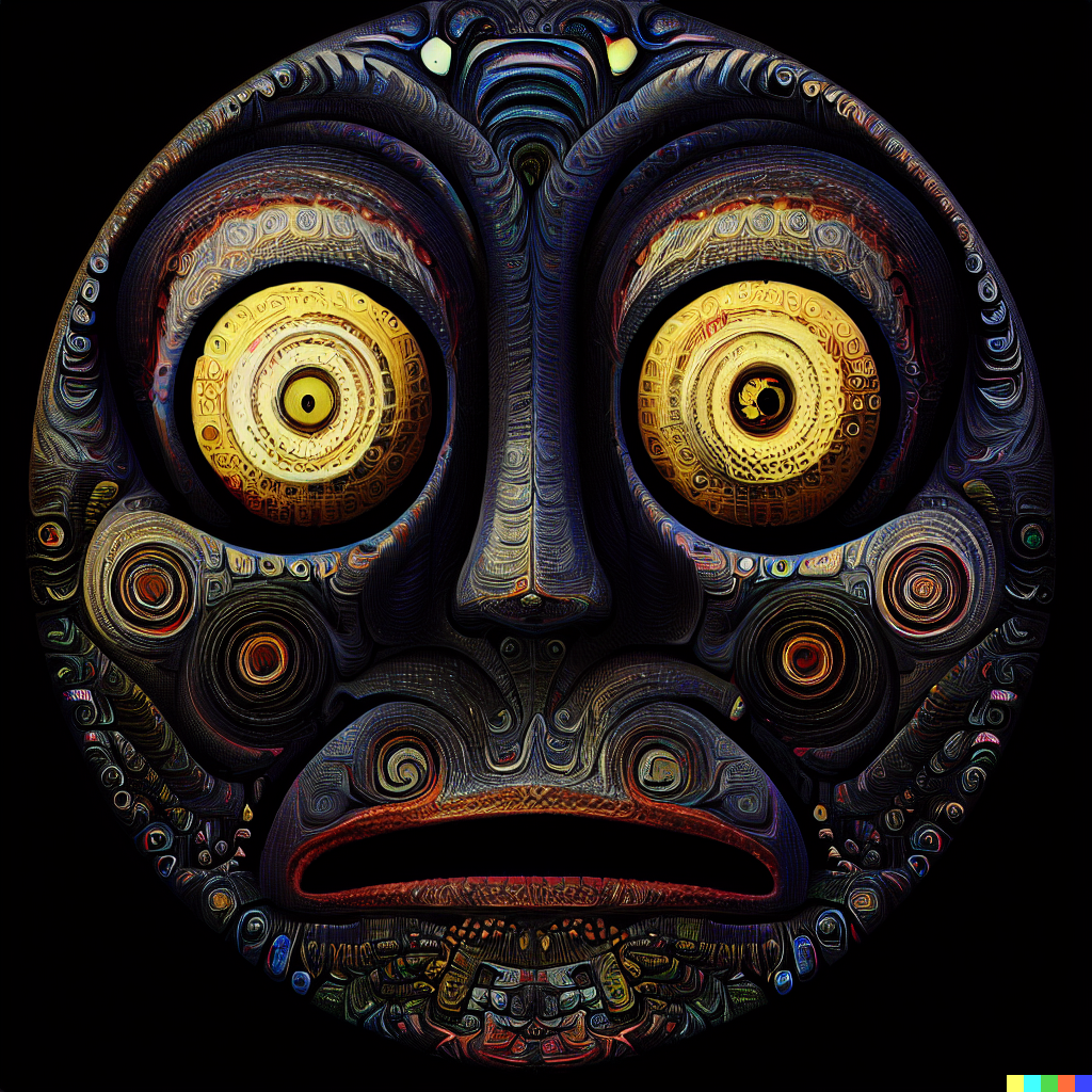 DALL·E 2023-06-26 11.57.05 – face with spiral eyes emoji, intricately detailed digital illustration, by J. G. Quintel, Gustav Klimt, Jordan Grimmer, bayard gric, Tim Doyle, and Z