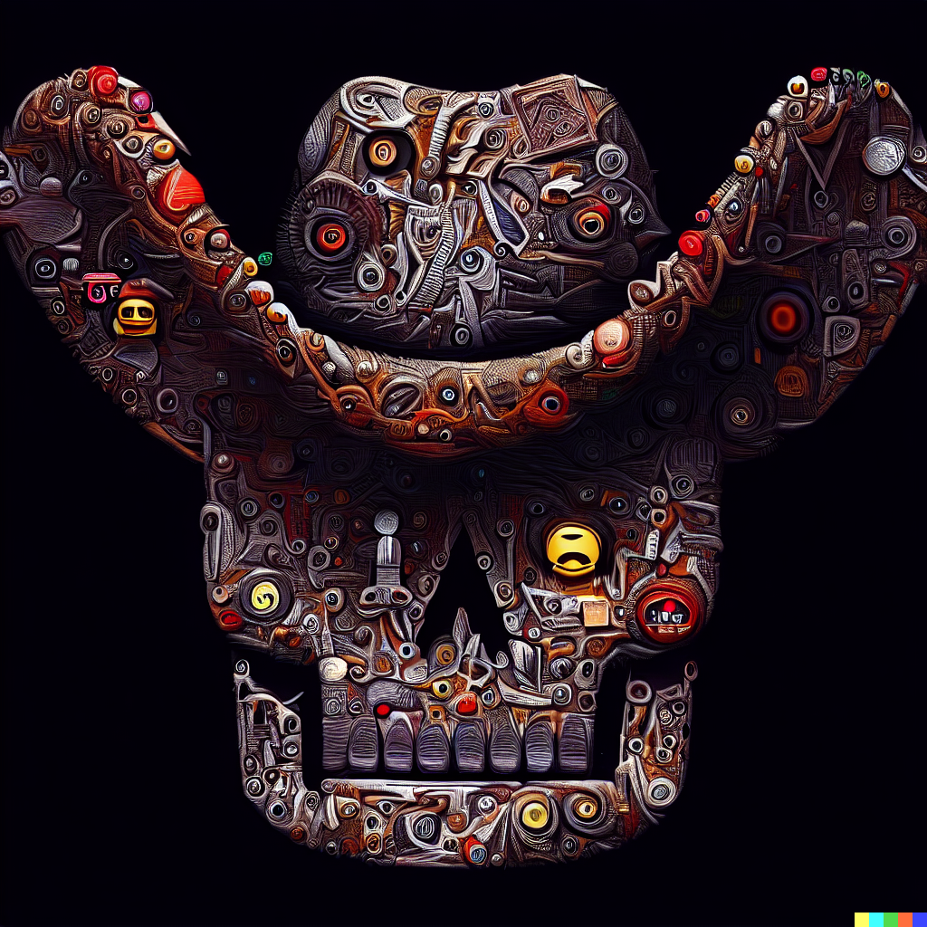 DALL·E 2023-06-26 11.57.36 – cowboy hat emoji, intricately detailed digital illustration, by J. G. Quintel, Gustav Klimt, Jordan Grimmer, bayard gric, Tim Doyle, and Zdzisław Bek