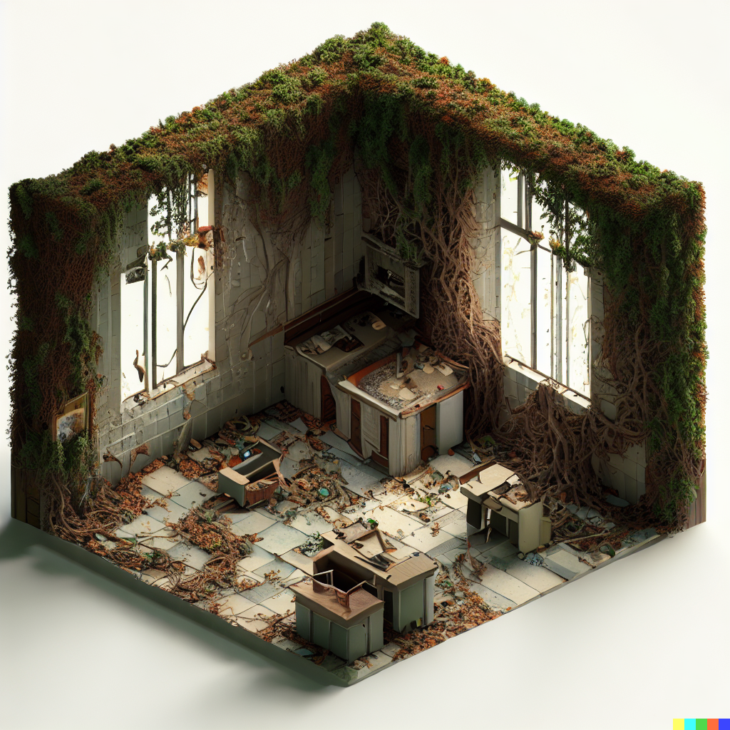 DALL·E 2023-06-26 12.07.44 – imple_isometric_3d_render_amazing_smooth_textures_perfect_polymeric_art_intricate_details_perfectly_detailed cross-section photograph of a abandoned h
