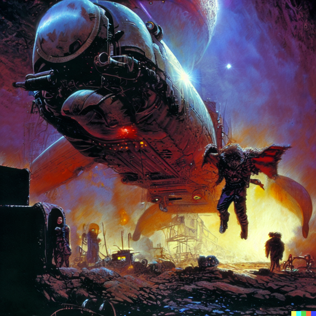 DALL·E 2023-06-26 12.08.04 – epic_fantasy_space_character_scene_Jean_Moebius_Giraud_illustration_Arzach__Fantasy_1975_Heavy_Metal_jerry_cornelius_Airtight_Garage_corellia
