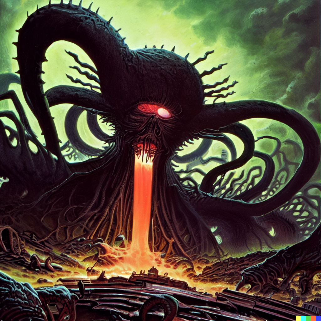 DALL·E 2023-06-26 12.20.14 – eldritch god eating worlds by giger, zdzisław beksinski, greg rutkowski