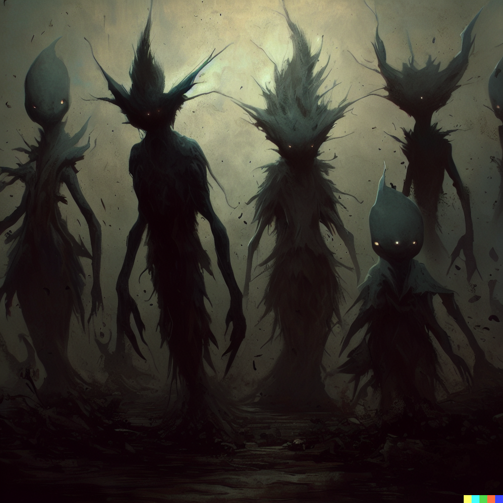 DALL·E 2023-06-26 12.25.54 – group shot of ashes pokemon by Zdzisław Beksiński