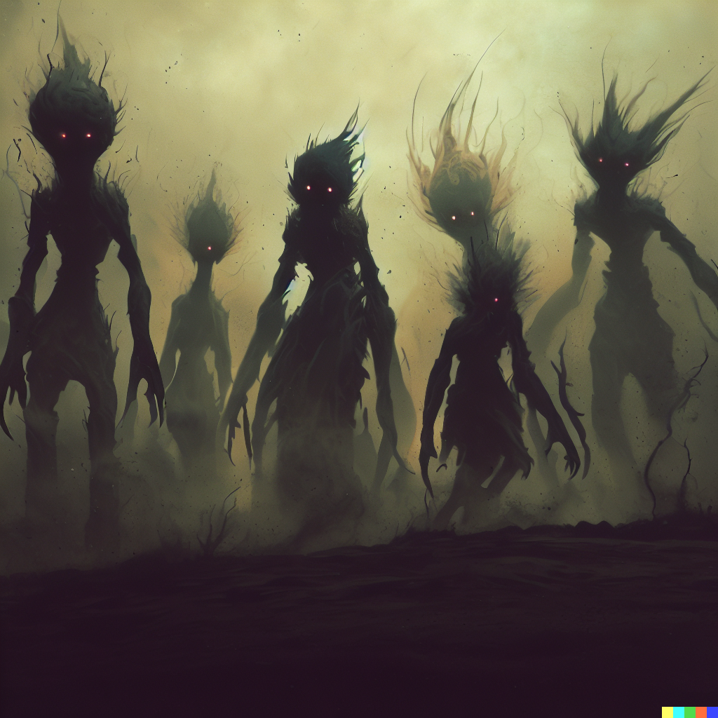 DALL·E 2023-06-26 12.25.57 – group shot of ashes pokemon by Zdzisław Beksiński