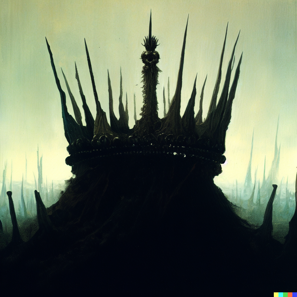 DALL·E 2023-06-26 12.32.03 – crown of daggers by Zdzisław Beksiński