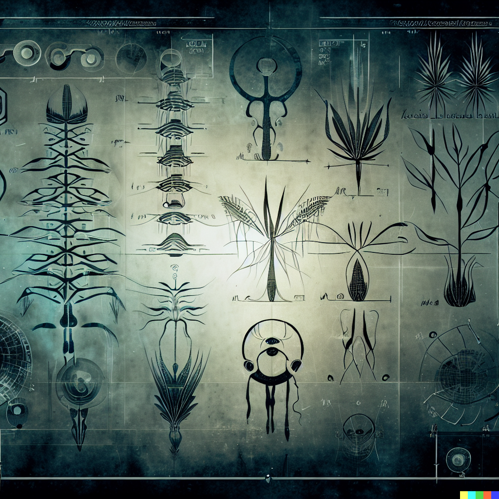 DALL·E 2023-06-26 12.38.58 – scientific diagrams of alien plant life