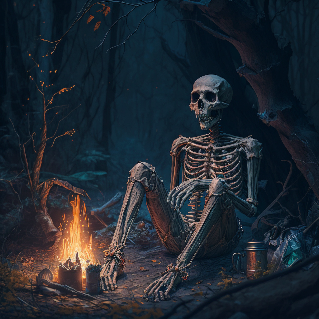 sardistic_a_skeleton_sitting_next_to_a_campfire_in_a_haunted_fo_0bdf510a-8516-4ab4-ba81-cf9baed16df6