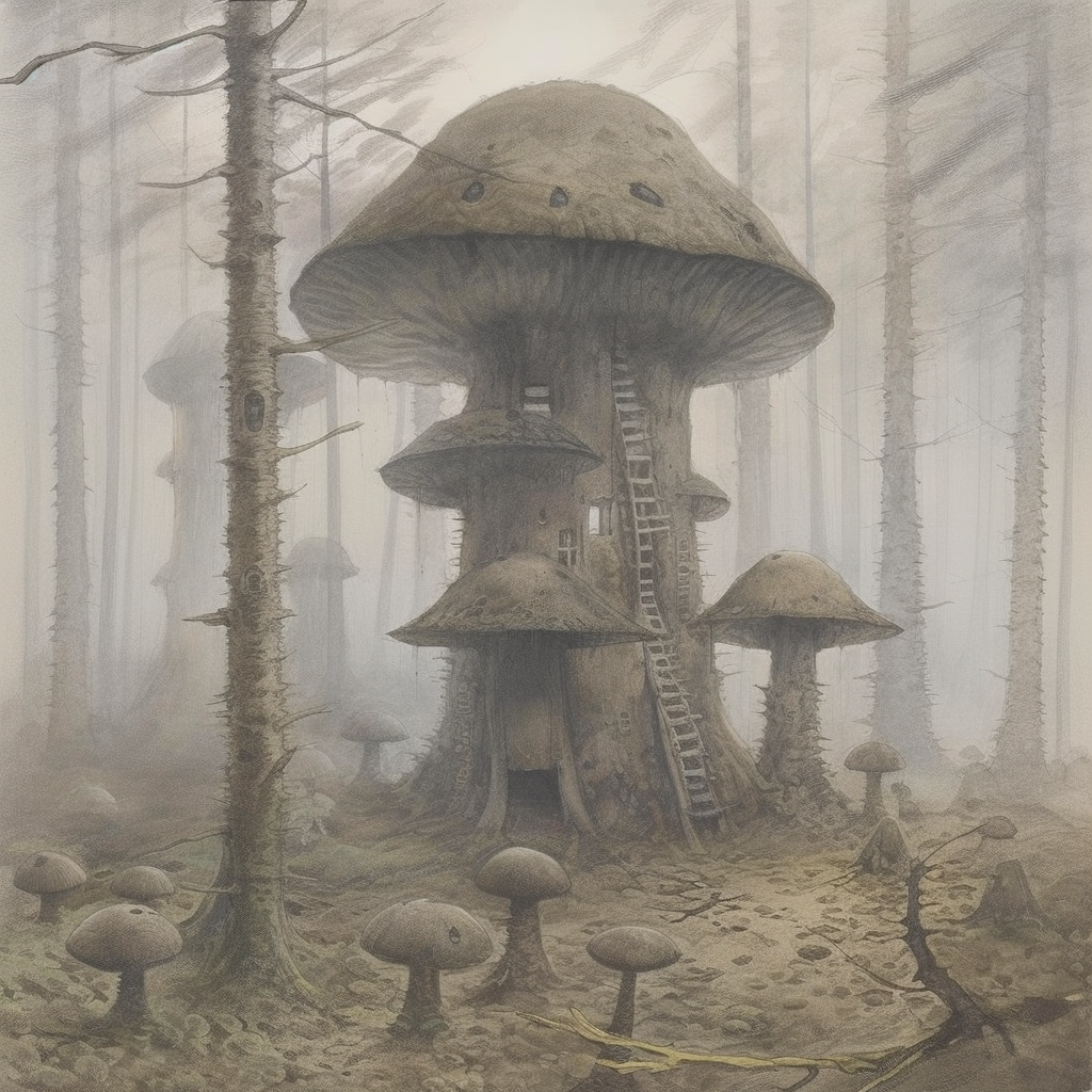 sardistic_mushroom_building_in_a_misty_forrest_by_Alan_Lee_c09cd0d1-e9d9-4213-b2d8-4cabf0f3f49e