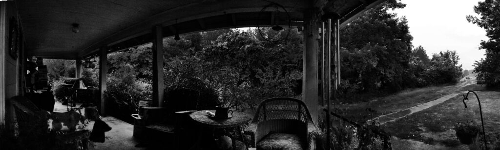 Storm from a front porch